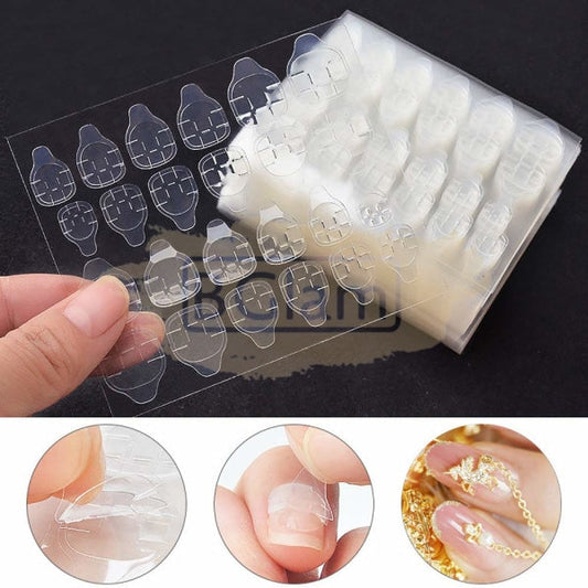 Double-Sided Press On Nail Adhesive Tabs Glue Stickers For Tips (Jelly Gel Tape) On