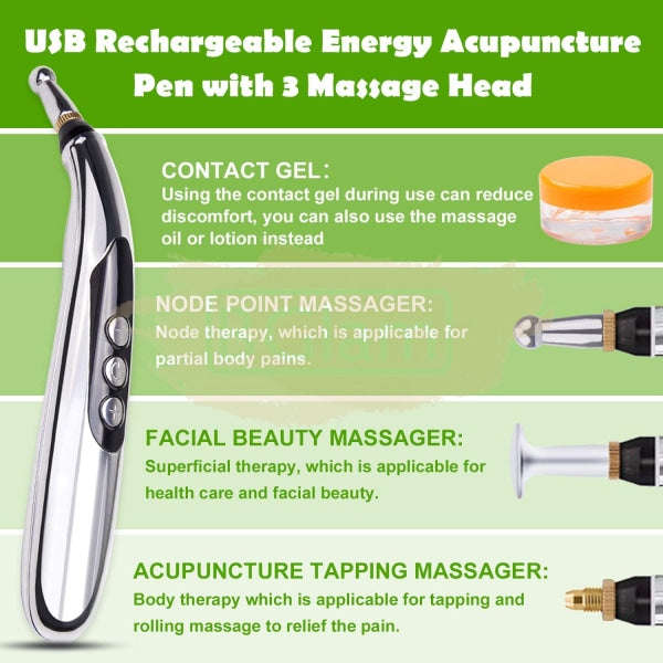 Rechargeable Acupuncture Electronic Massager Pen