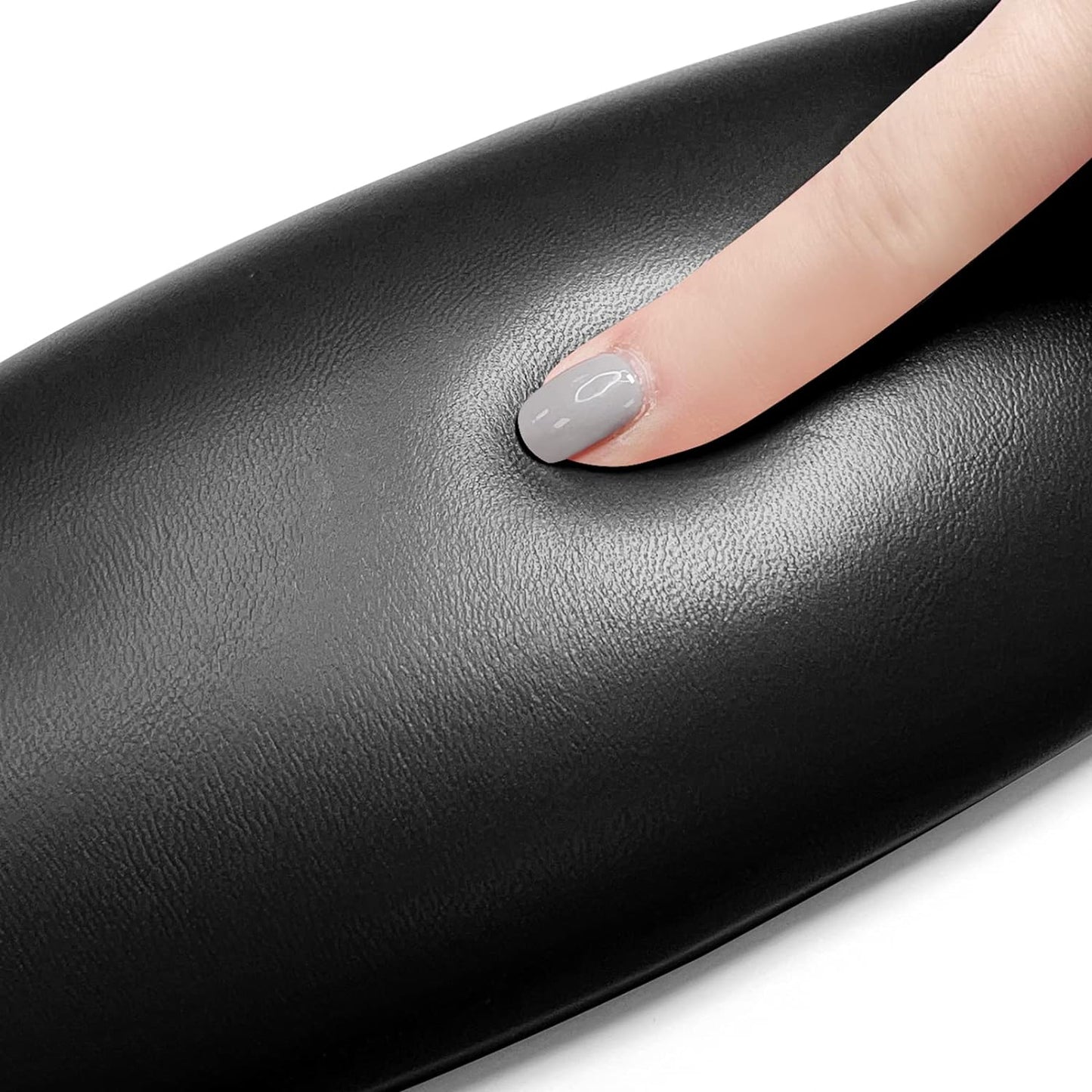 Repose-main de manucure en cuir microfibre de forme ovale | Noir