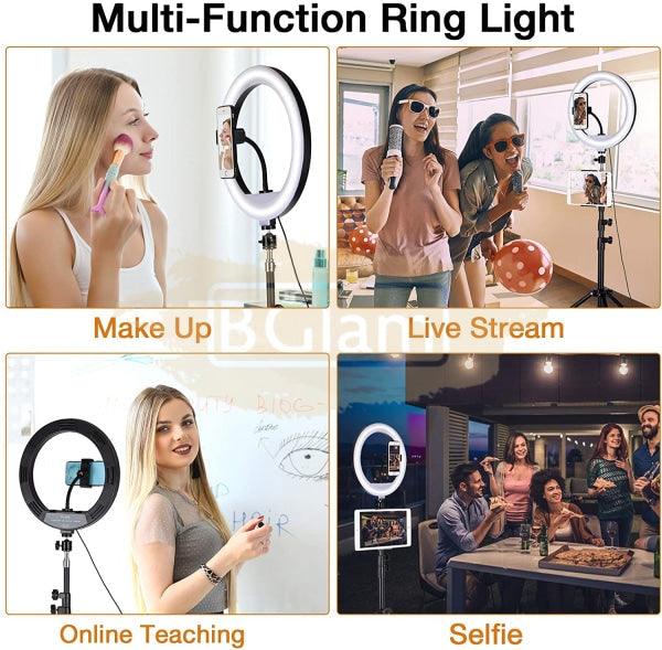Multi-Function Usb Ring Light 33 Cm With Tripod & Phone Clip Salon Furnishing
