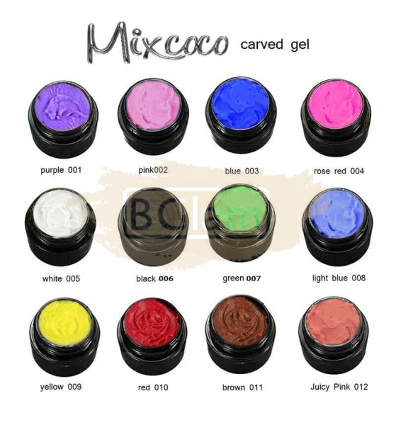Mixcoco Vernis Semi-Permanent 15Ml | Carved 4D Gel
