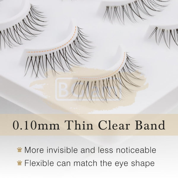 Emeda - Clear Band Lash A05 (10 Pairs) False Eyelashes