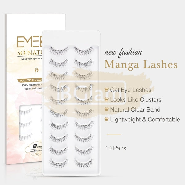 Emeda - Clear Band Lash A05 (10 Pairs) False Eyelashes