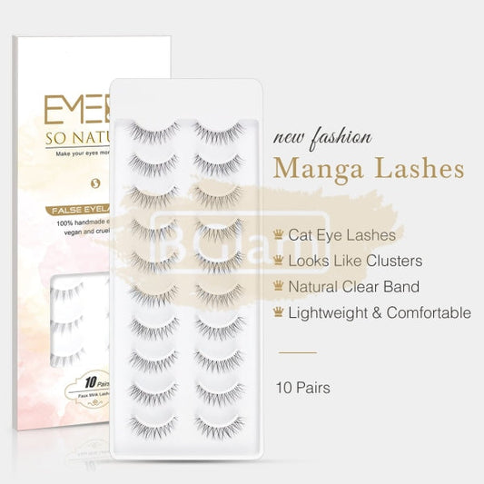 Emeda - Clear Band Lash A05 (10 Pairs) False Eyelashes