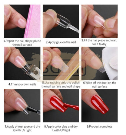 Full Cover Round Nail Tips Clear 240 Box No.2
