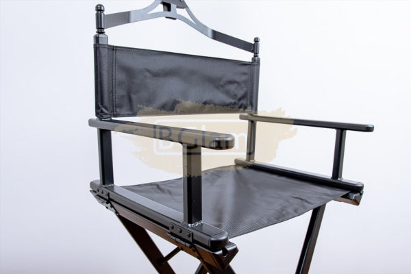 Professional Makeup Artist Directors Chair With Headrest - Black Furniture