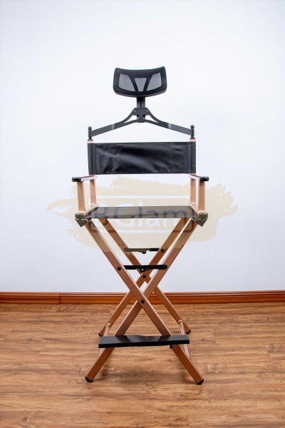 Professional Makeup Artist Directors Chair With Headrest - Rose Gold Furniture