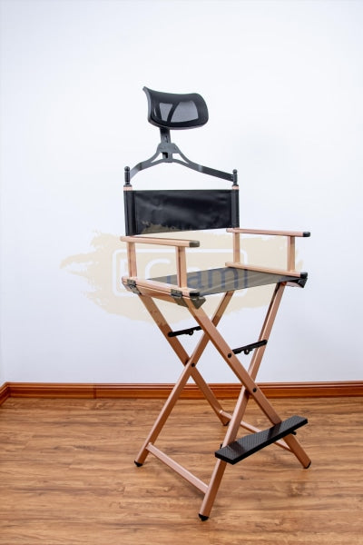 Professional Makeup Artist Directors Chair With Headrest - Rose Gold Furniture