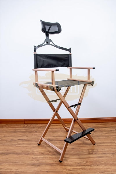 Professional Makeup Artist Directors Chair With Headrest - Rose Gold Furniture