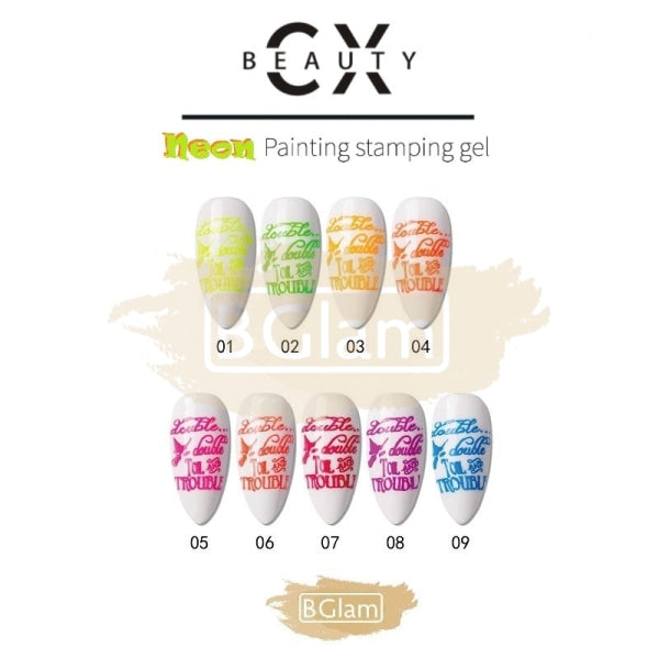 Cx Beauty Neon Painting Stamping Gel