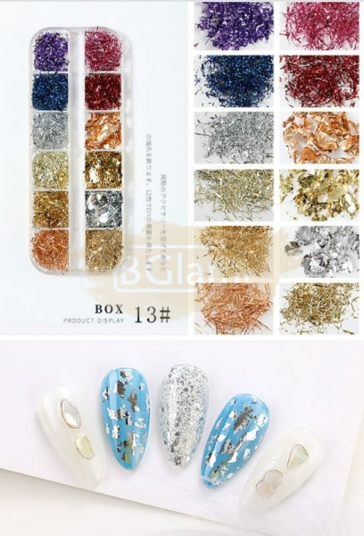 Nail Art Mixed Shell Jewelry Decoration Set - Available In 15 Designs