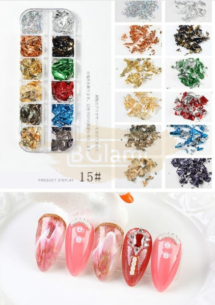 Nail Art Mixed Shell Jewelry Decoration Set - Available In 15 Designs