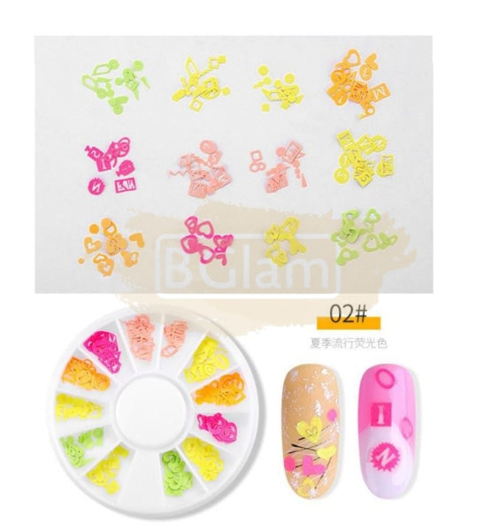 Bright Color Nail Sequins Wheel - Available In 3 Options 2 Art
