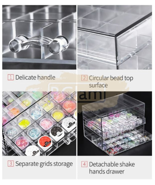 Acrylic Nail Storage Box Salon Furniture