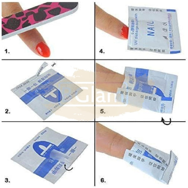 Gel Polish Remover Individually Wrapped Pre-Soaked Pads Nail Salon Accessories