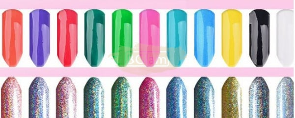 Colorful Chrome Nail Glitter Powder With Applicator