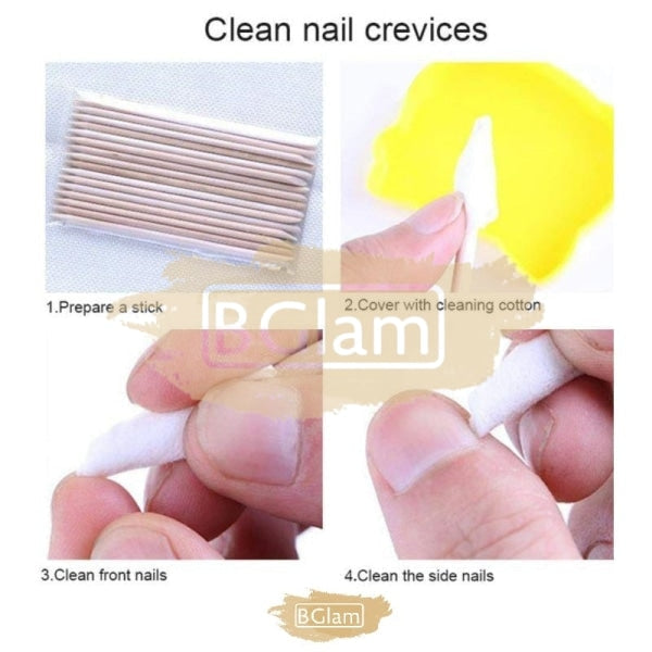 100Pcs Wood Sticks for Acrylic Nail Extension Cuticle Pusher Cuticle Remove  Tool | eBay