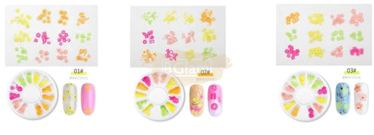 Bright Color Nail Sequins Wheel - Available In 3 Options Art