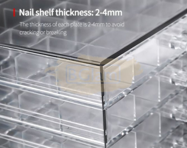 Acrylic Nail Storage Box Salon Furniture