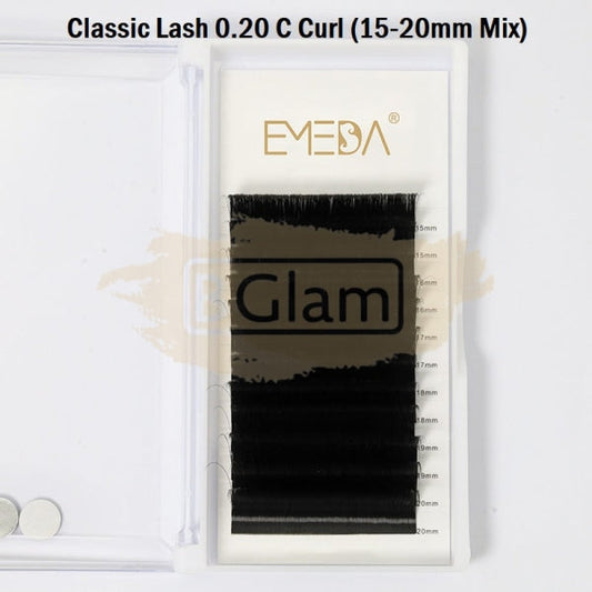 Emeda Faux Mink Eyelash Extensions - Classic Lash 0.20 C Curl 15-20Mm Mix Matte False Eyelashes