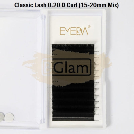 Emeda Faux Mink Eyelash Extensions - Classic Lash 0.20 D Curl 15-20Mm Mix False Eyelashes