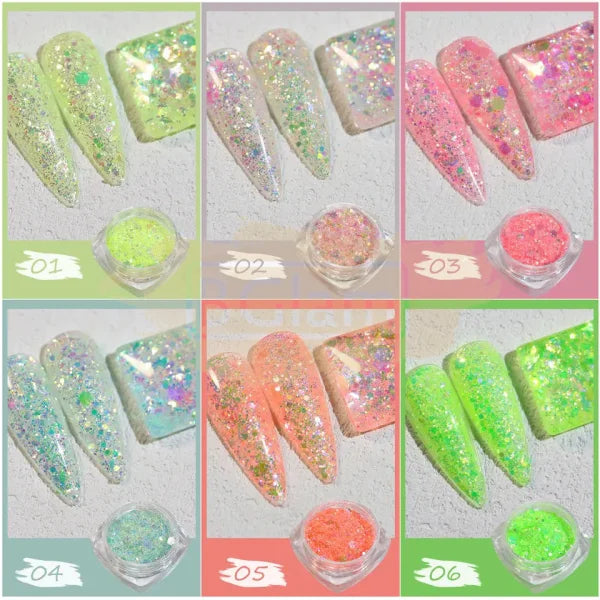 Nails Sequins | Shiny Laser Flash Series Qt0460 Nail