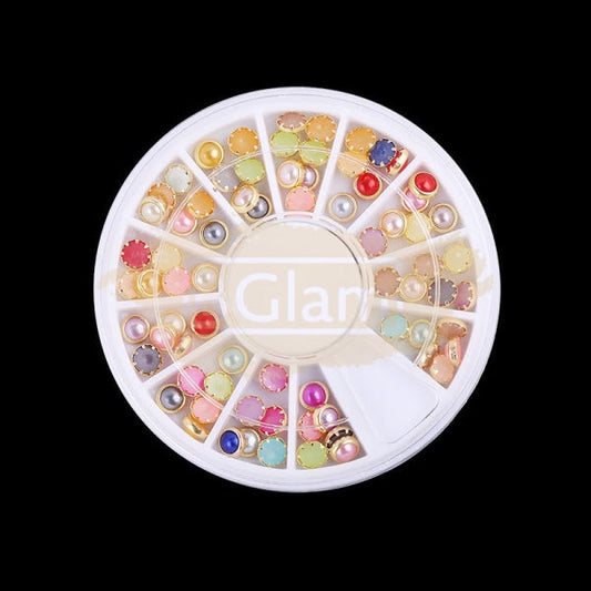 Flatback Pearl Jewelry Decoration - Colorful Mix Nail Art
