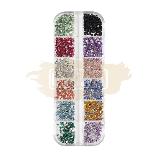 Diamond Glass Rhinestones Flatback Mixed Series - Available In 7 Colors Nail Art Decorations