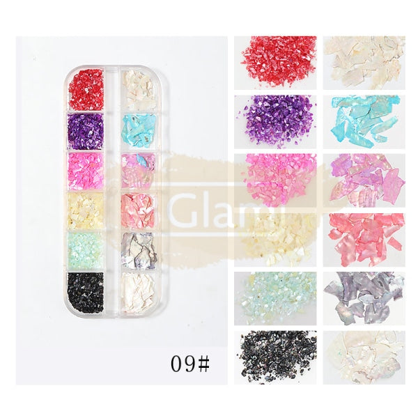 Nail Art Mixed Shell Jewelry Decoration Set - Available In 15 Designs 9