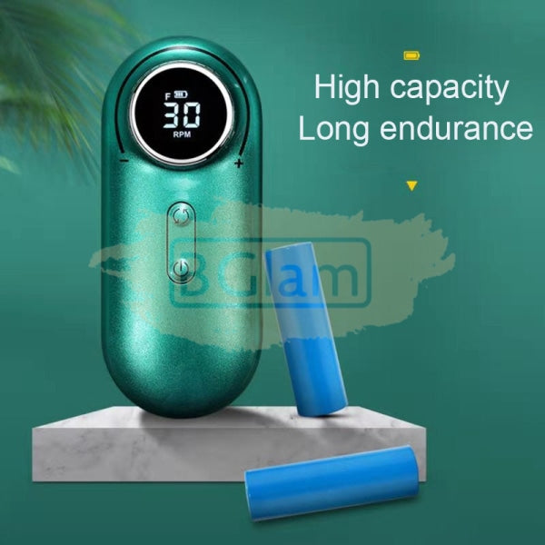 Portable Rechargeable Nail Drill Machine With Lcd Display 30 000 Rpm Green