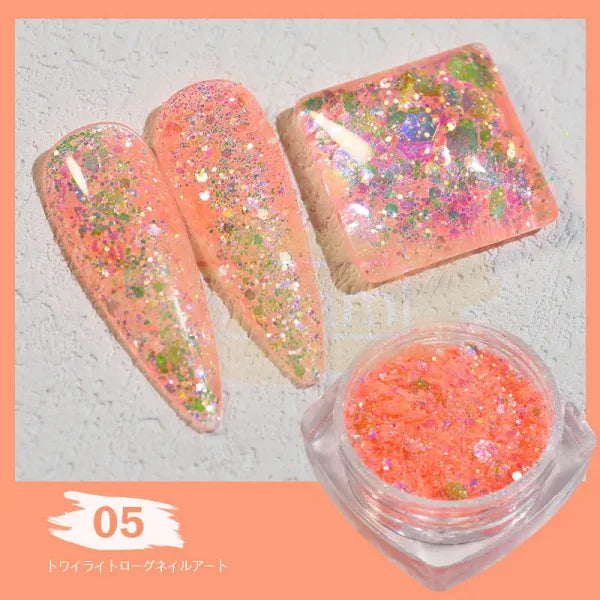 Nails Sequins | Shiny Laser Flash Series Qt0460 5 Nail