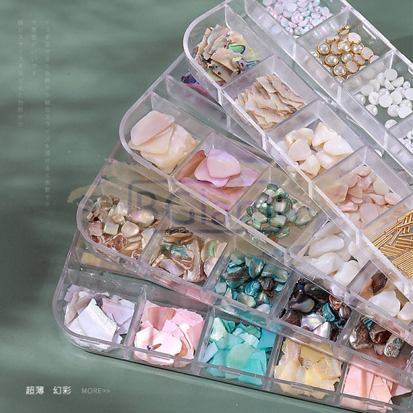 Nail Art Mixed Shell Jewelry Decoration Set - Available In 15 Designs