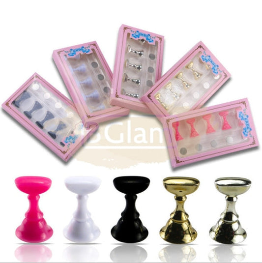 Nail Art Practice Display Stand With Magnetic Base Accessories