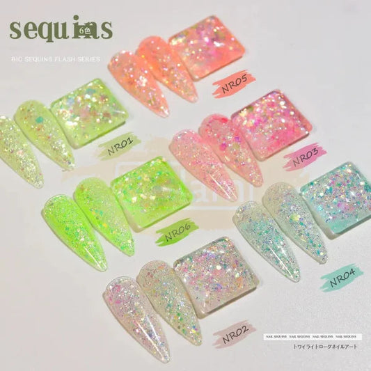 Nails Sequins | Shiny Laser Flash Series Qt0460 Nail