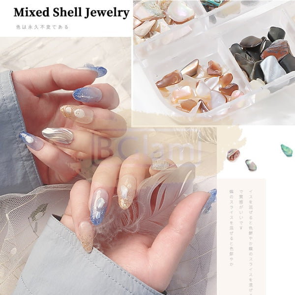 Nail Art Mixed Shell Jewelry Decoration Set - Available In 15 Designs