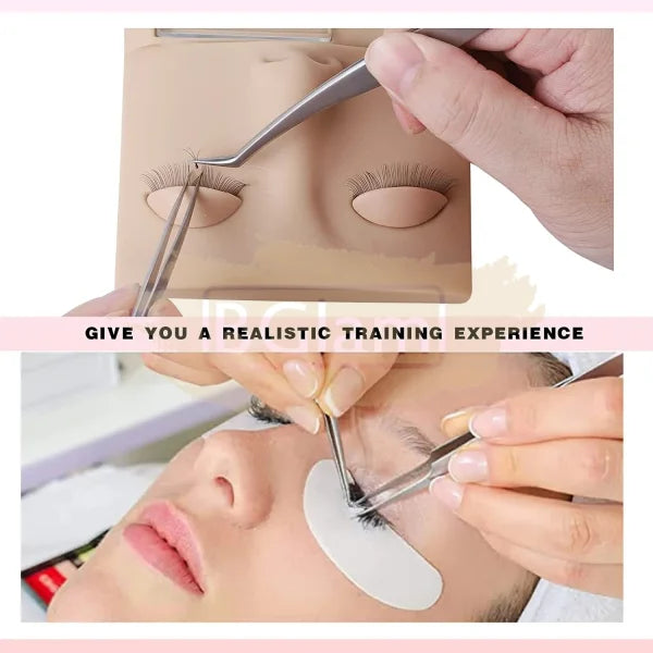 3-In-1 Multifunctional Eyelash Extension Training Silicone Mannequin Lash Accessories