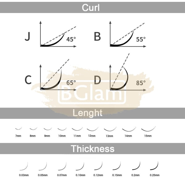 Nagaraku Faux Mink Eyelash Extensions - D Curl 0.15 False Eyelashes
