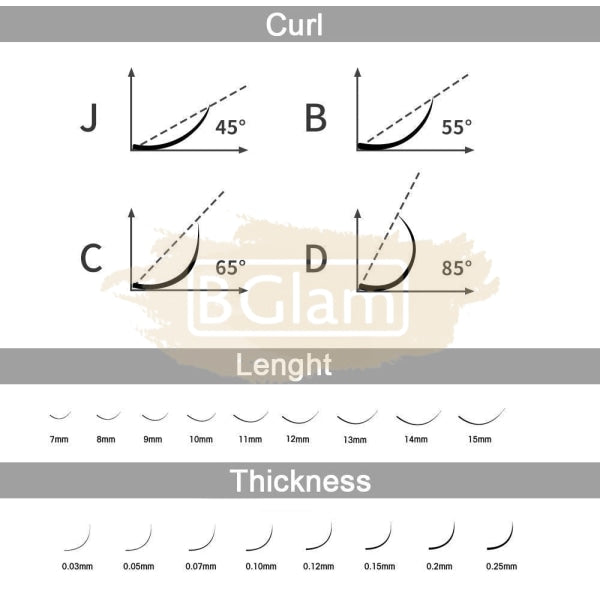 Nagaraku Faux Mink Eyelash Extensions - D Curl 0.25 False Eyelashes