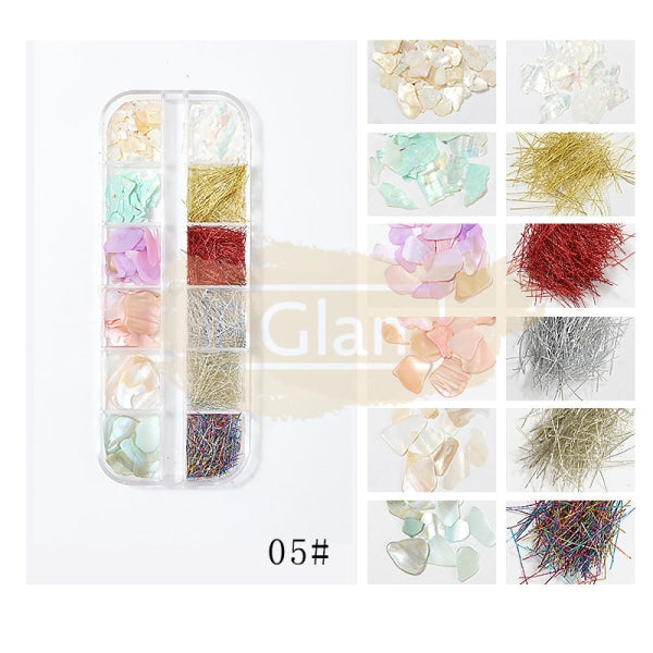 Nail Art Mixed Shell Jewelry Decoration Set - Available In 15 Designs 5