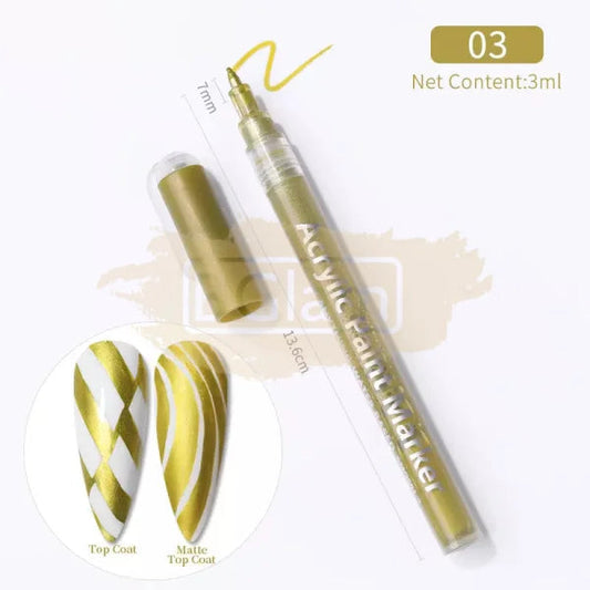 Acrylic Paint Marker Pen - 03 Gold Nail Accessories