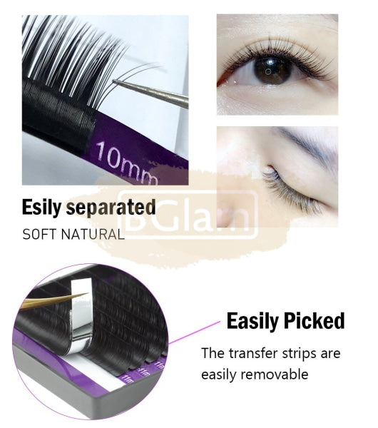 Nagaraku Faux Mink Eyelash Extensions - C Curl 0.20 False Eyelashes