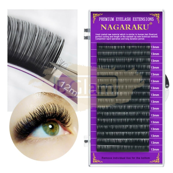 Nagaraku Faux Mink Eyelash Extensions - C Curl 0.15 False Eyelashes