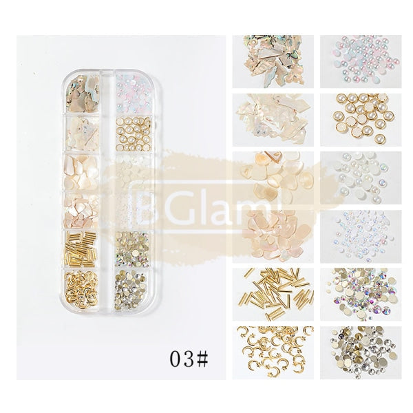 Nail Art Mixed Shell Jewelry Decoration Set - Available In 15 Designs 3