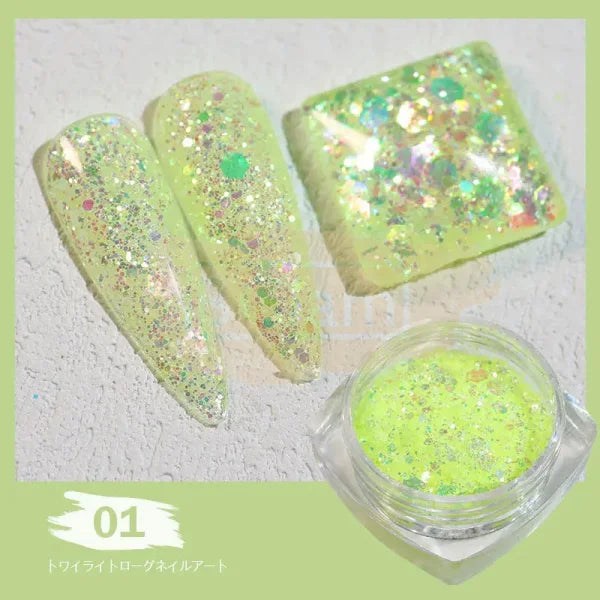 Nails Sequins | Shiny Laser Flash Series Qt0460 1 Nail