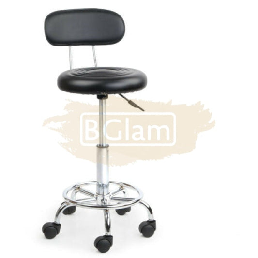 Beauty Salon Hydraulic Swivel Stool With Backrest