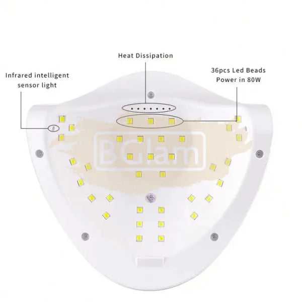 Sun X5 Plus Uv Led Nail Lamp 80W White