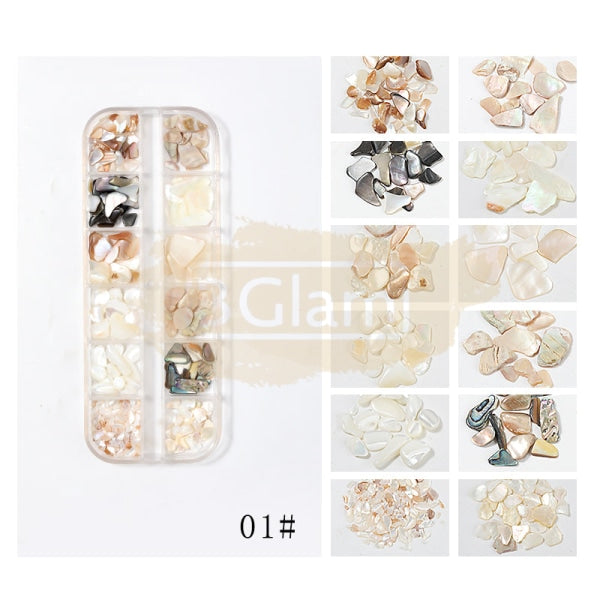 Nail Art Mixed Shell Jewelry Decoration Set - Available In 15 Designs 1