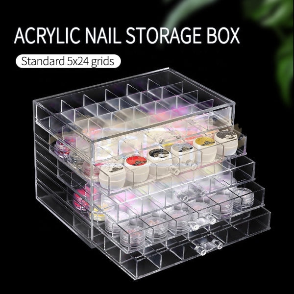 Acrylic Nail Storage Box Salon Furniture