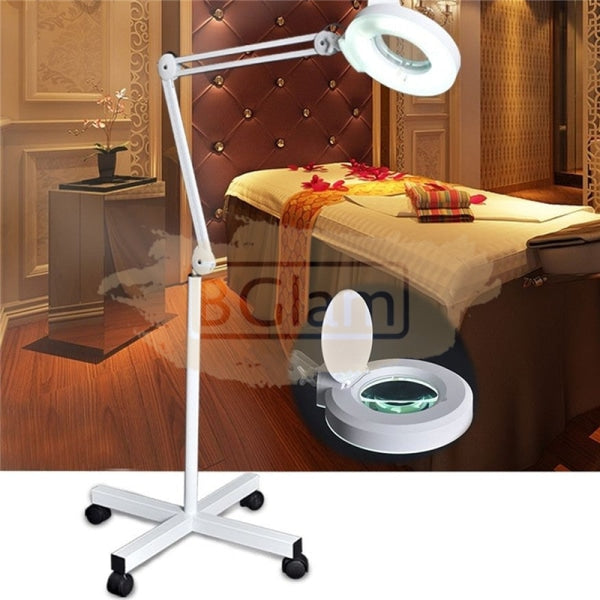 Magnifying Floor Lamp With Rolling Stand