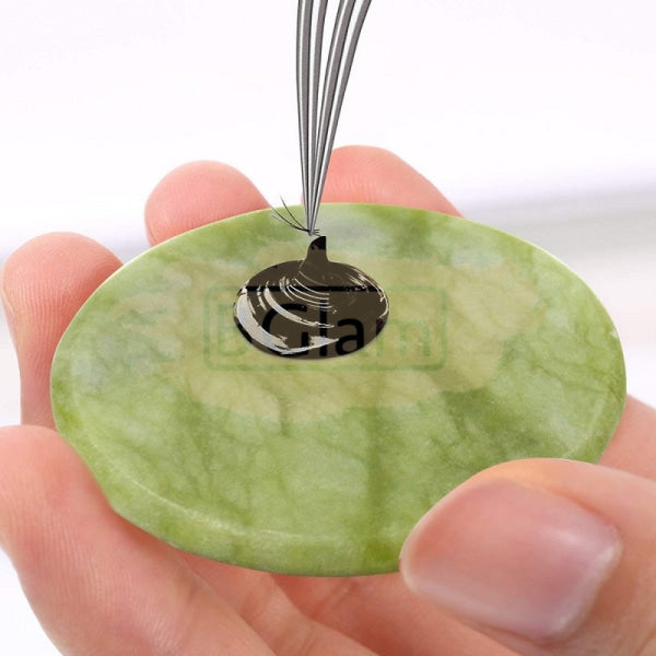 Jade Stone Palette For Eyelash Glue Extension Application Lash Accessories